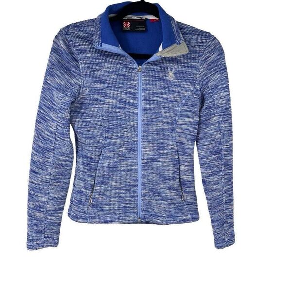 Spyder Purple Space Dye Core Sweater Endure Full Zip Mid Weight Fleece Sz XS - Picture 1 of 9